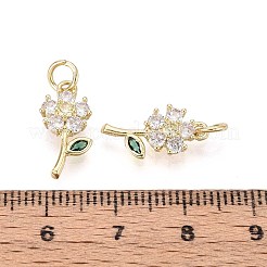 Латунные микро проложить кубического циркония подвески&nbsp;KK-T071-124G