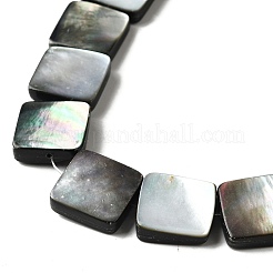 Нити бусин из натуральной черной ракушки для губ BSHE-D300-07-15mm