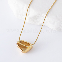 3 шт. минималистичные европейские ожерелья из нержавеющей стали с нерегулярной полировкой в форме сердца для женщин YJ1640