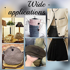 64 шт. 4 стильных тканевых пуговиц на ножке BUTT-PH0001-26A