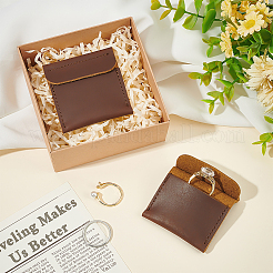 Сумки для хранения колец из воловьей кожи ABAG-WH0031-36C