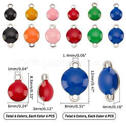 72 шт. 12 стиля ионного покрытия (IP) 304 эмалированные звенья/соединители и подвески из нержавеющей стали&nbsp;STAS-UN0032-11