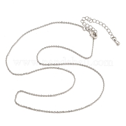 Латунные цепочки роло ожерелья для женщин&nbsp;NJEW-D302-45P