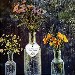 1 шт. фарфоровые большие подвески ручной работы AJEW-CN0002-04E