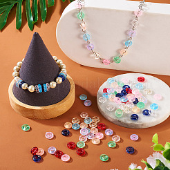 90 шт. 9-х цветные прозрачные стеклянные европейские бусины GLAA-TA0001-79