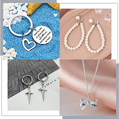 50 шт. 925 открытых кольца из стерлингового серебра STER-BBC0006-18B