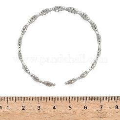 Браслеты-манжеты Sun 304 из нержавеющей стали с открытыми звеньями для женщин&nbsp;BJEW-A150-01P