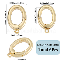 6 шт. латунные кольца пружинного затвора с покрытием стойки KK-SC0006-48G-01