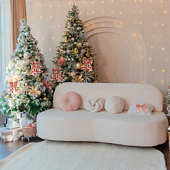 10 ярд мешковины с принтом в виде сердца OCOR-WH0082-262