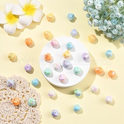 30 шт. непрозрачные акриловые бусины с УФ-покрытием&nbsp;OACR-YW0004-20