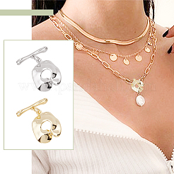 12 комплект двухцветных латунных застежек-тоглов KK-AR0003-11