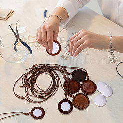 Наборы для изготовления круглых плоских деревянных подвесок своими руками&nbsp;DIY-CA0007-06