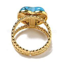 Ионное покрытие (ip) 304 нержавеющая сталь открытые манжетные кольца RJEW-C079-20G-04