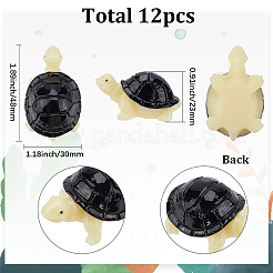 12 шт. смоляные 3D животные украшения&nbsp;AJEW-SP0002-14