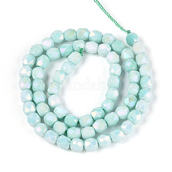 Антикоррозийные гальванические стеклянные бусины&nbsp;GLAA-N057-6mm-02