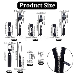 30 комплект из 3-х видов пластиковых и нейлоновых съемных бегунков для застежек-молний FIND-NB0005-60