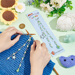 Окрашенное распылением кракелюрное стекло и акриловые звенья HJEW-AB00391