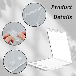 Подставки для ручек из прозрачного акрила с наклонной задней стенкой на 3 слот ODIS-PH0001-69A