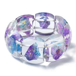 Эластичные браслеты из окрашенного натурального доломита и синтетического опала BJEW-G702-03B