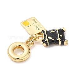 Латунные эмалированные европейские подвески с подвесками KK-D027-13G-03