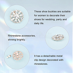 2шт украшения для обуви из сплава со стразами&nbsp;AJEW-FG0003-72B