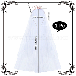 Слово невесты сплав и полиэстер марля сетка вуаль ткань резинки для волос OHAR-WH20002-13