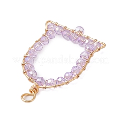 5 шт. большие подвески из светло-золотистого медного бисера&nbsp;PALLOY-JF03121