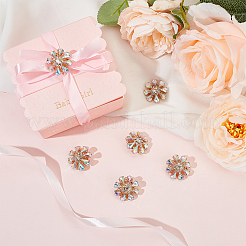 6 шт. акриловые пуговицы со стразами DIY-FG0004-60B