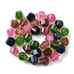 Нити бусин из натурального кварца окрашенные G-U023-A02-11