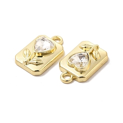 Стеклянный прямоугольник с подвесками в виде сердечек&nbsp;PALLOY-E024-30LG-01