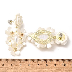 Серьги-гвоздики из сплава и 925 стерлингового серебра и акрила&nbsp;EJEW-Q013-08A