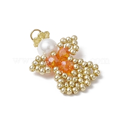 7 шт. подвески-ангелы из двухцветного стеклянного бисера&nbsp;PALLOY-MZ00652