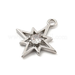 Латунные микропаве прозрачные подвески с фианитом KK-H467-03P