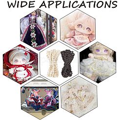 10 ярд двухцветных полиэстеровых волнистых лент золотистого металлического цвета OCOR-NB0001-73