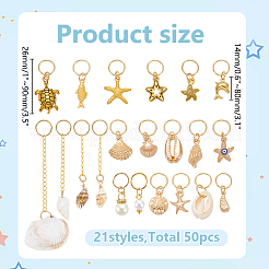 50 шт. подвески для волос из искусственного жемчуга&nbsp;OHAR-WR00001