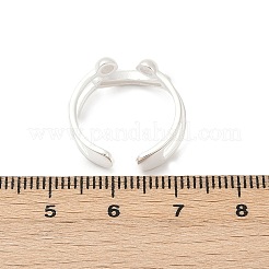 925 регулируемое кольцо-манжета из стерлингового серебра для женщин RJEW-G351-02S