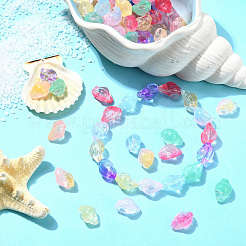 100 шт. 10-цветные прозрачные стеклянные бусины-спрей&nbsp;GLAA-CJ0002-72