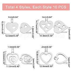 40 шт. 4 подвески из нержавеющей стали 304 STAS-DC0006-80