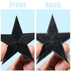 12 шт. аппликации для вышивки на ткани в форме звезды&nbsp;PATC-GF0001-33A