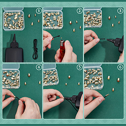 60 шт. 4 латунных наконечника для шнура&nbsp;KK-PH0013-82