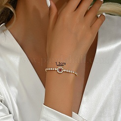 Элегантные геометрические латунные браслеты-цепочки с кубическим цирконием для ежедневного ношения женщинами&nbsp;SA8702-3