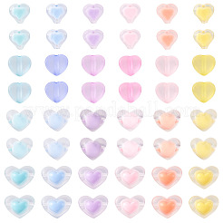 120шт 4 стиля матовые прозрачные акриловые бусины&nbsp;OACR-TA0003-53