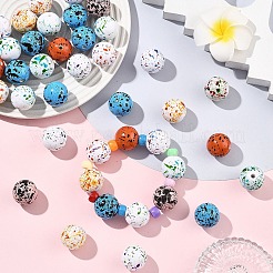 20шт непрозрачные акриловые бусины&nbsp;ACRP-YW0001-17