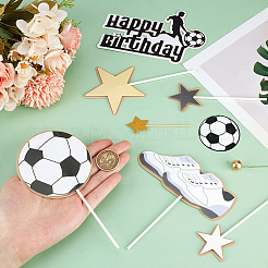 Футбольные бумажные украшения для торта AJEW-SC0002-76