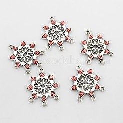 Антикварные серебряные тона сплава компоненты эмали люстры ENAM-J509-01AS