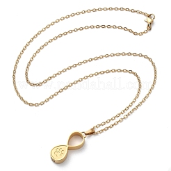 Ожерелья из нержавеющей стали 304 в виде бесконечной урны для праха домашних животных&nbsp;STAS-Z106-02G