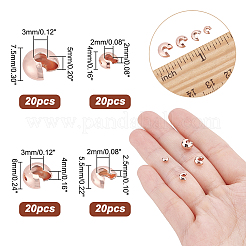 80 шт. 4 латунных крышки для обжимных бусин KK-HY0002-94RG