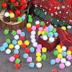 120шт 6-цветный помпон из полипропиленового волокна с пайетками&nbsp;FIND-SC0019-69