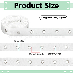 10 ярд полиэстеровых атласных лент с узором «елочка» и кольцами-люверсами OCOR-PH0005-36B-01