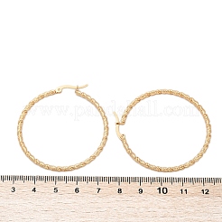 Большие серьги-кольца из нержавеющей стали 304 с ионным покрытием (IP)&nbsp;EJEW-L215-16G